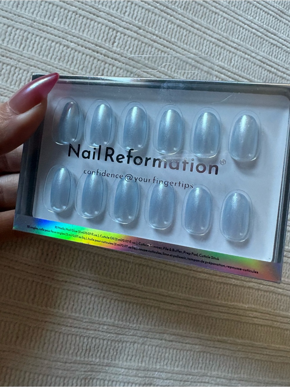 Nail Reformation Pearl Blue Press-On Nails - Picture 5 of 7